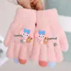 Guantes de Manopla para Niños y Niñas Niñas Medio Dedo Invierno Engrosados Cálidos Cinco Dedos Niños Niños Bebé Escritura Otoño e Invierno