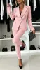 Primavera de 2026 Site Independente da Amazon Estilo Ins Transfronteiriço Elegante Blazer de Corte Justo Conjunto Roupas Formais Roupas Femininas