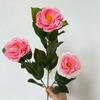 Ramo de camélia de simulação com várias cabeças gardênia mesa de jantar sala de estar decoração de casa flor falsa arranjo de flores árvore paisagismo adereços para fotos