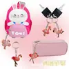 Chaveiro Novo Flamingo Transfronteiriço Pingente Borracha Macia PVC Pingente de Chave Acessórios para Chaveiro de Bolsa