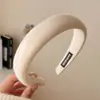 Diadema de Punto de Ala Ancha Corea del Sur Sello Simple para Lavar el Cabello Sensación Otoño e Invierno Temperamento Parte Superior Alta del Cráneo Diadema Retro Accesorios para el Cabello