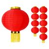 Cadena de Faroles Rojos para Exteriores, Impermeable, Serie de Tres Cuatro Cinco, Tela de Seda, Plegable, Publicitario, Farol Cepillado, Decoración Festiva de Año Nuevo