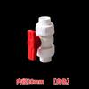 Válvula de PVC doble por pedido Válvula de bola de doble unión 25 32 40 50 accesorios de tubería de agua 75 válvula de conmutación de tubería 63 Ceniza