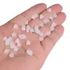 Tapones de Oído de Silicona con Forma de Corazón de Durazno Color Blanco Roto, Tapones para Pendientes, Accesorios para Pendientes de Botón, Tapones de Corazón para Orejas, Materiales para Producción de Pendientes DIY al por Mayor