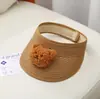 Sombrero de verano para niños, sombrero de paja con parte superior vacía, protector solar para niñas, sombrero con lazo de encaje, sombrero de moda al por mayor