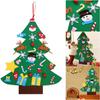 Adorno de fieltro para árbol de Navidad DIY Decoración navideña colgante tridimensional Velcro suministros festivos