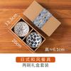 Conjunto de tigelas de cerâmica estilo japonês azul e branco porcelana tigela de arroz caixa de presente com presente manual louça de cerâmica presente de venda de atividade Tigela