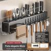 Suporte de Parede Multifuncional Personalizado para Facas Sem Furos Rack de Armazenamento de Cozinha Porta-Talheres Integrado Porta-Facas de Cozinha Rack de Armazenamento