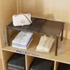 Zapatero divisor en capas retráctil ahorrador de espacio artefacto de almacenamiento de zapatos estante de doble capa para zapatos gabinete partición zapatero