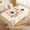 Toalha de Mesa Cachorro Desenho Animado 2026 Novo Modelo Impermeável à Prova de Óleo Lavável Resistente ao Calor Jogo Americano Retangular Pano para Mesa de Centro