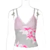 Roupas Femininas Estilo Ins Europeu e Americano Verão 2026 Novo Estilo Sexy Hot Girl Top Regata Decote V Estampa de Leopardo