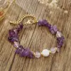 Pulsera Collar de Perlas de Agua Dulce Amatista Estilo Nuevo Otoño e Invierno para Niñas, Joyería Diaria de Lujo Ligero de Alta Gama, Regalo para Mejores Amigas