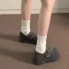 Zapatos de algodón versátiles de estilo retro, casuales y cómodos para mujer, nueva moda, punta redonda, cálidos, de algodón para mujer para otoño e invierno 2026