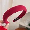 Diadema Corta de Terciopelo Roja a Cuadros para Mujer de Año Nuevo, Diadema de Otoño e Invierno para Lavarse la Cara, Diadema de Corona Alta, Nuevo Pasador de Pelo 2025