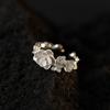 Anillo de plata de ley S925 Nalan con un diseño de nicho fresco y dulce, exquisito y sencillo, con flores altas R02399