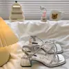Sandalias Romanas Francesas para Mujer Verano Súper Calientes Impresionantes Versátiles Cómodas para los Pies Uso en Exteriores con Faldas Tacones Altos Nuevo Estilo 2026