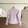 Mesmo estilo que LU! Versão atualizada~26 jaqueta curta de fleece outonal com gola alta, corte justo, zíper, para mulheres, cardigã quente e que valoriza a cintura