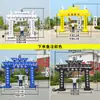 Luzes de arco para eventos brancas 4 lanternas arco de salão funerário modelo arco arroz inflável luz gás 5 barracão funerário 68 evento branco