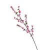 Flor artificial rama larga flor de durazno venta al por mayor de fábrica flor de seda árbol de flor de durazno decoración arreglo floral paisajismo de jardín flor artificial ventana atuendo suave