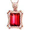 Pingente Kaiwei 5 Quilates Turmalina Vermelha Sangue de Pombo Natural Diamante Vermelho Ouro Rosa 18K Cor Diamante Tesouro Pingente de Rubi