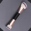 Brocha para Base de Maquillaje Doble Cara Transfronteriza, Brocha para Rubor, Brocha para Polvo Suelto, Brocha de Maquillaje Suave de Dos Caras en Uno, Brocha para Contorno, Herramienta de Belleza