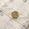 Invitación de boda de encaje estilo francés, tarjeta ribeteada con encaje y sobre nacarado, tarjeta de banquete de bodas de alta gama para comercio exterior