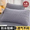 Funda de almohada impermeable acolchada, Clase A, 48x74 cm, juego de dos, funda impermeable individual para cojín de hogar con capa aislante