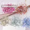 Zirconia Nuevo Súper Brillante Fondo Plano 1.5 Cuadrado Uñas Arte Pedrería Irregular de Colores Pegatinas Cuadradas Pequeñas para Uñas Decoraciones de Pedrería