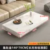 Mesa de Centro de Ardósia Minimalista Italiana para Casa 2025 Nova Sala de Estar Quadrada Mármore Imitado Combinação de Mesa de Centro de Luxo Leve