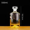 Botellas de Licor Vacías, Botellas de Vidrio, Botellas Reutilizables de 250ml 500ml, Botellas de Vino de Cocina Blanco Cristalino, Botellas de Vino de Vidrio