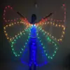 Venda Quente Transfronteiriça Adereços de Asas Douradas Infantis Roupa de Performance de Dança Asas Luminosas de LED Capa de Borboleta Asas de Elfo LED