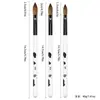 Conjunto de canetas de cristal para nail art de três peças com estampa de vaca em uma caixa, direto da fábrica, adequado para escultura 3D e nail art de desenhos animados