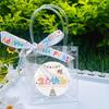 Sacola de Presente de Feliz Aniversário, Sacola de Lembrança, Sacola Tote de Plástico PVC Transparente com Fita para a Temporada de Volta às Aulas do Jardim de Infância