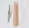 Pinzas de Precisión para Pestañas Postizas, Pinzas de Acero Inoxidable Ultraafiladas para Injerto de Pestañas, Pinzas Aplicadoras de Pestañas con Tratamiento Térmico Arenado