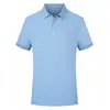 Camisetas de trabalho personalizadas de alta qualidade, absorventes de suor, de secagem rápida, antibacterianas com lama de algas marinhas geladas, camisas polo com colarinho, roupas de trabalho com bordado para grupos corporativos