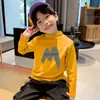 Ropa interior térmica casual de forro polar para niños Otoño e Invierno 2026 Nuevo Estilo Cálida de Manga Larga con Cuello Semialto Camiseta Versátil para Niños