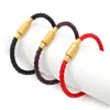 Pulseira de Corda de Couro 4.0 em Aço Inoxidável, Unissex, Impermeável, Pulseira de Casal, Corda Trançada, em Estoque Atacado