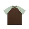 Ag260G Camiseta de Manga Corta Raglán de Algodón Puro de Peso Pesado para Hombre Verano Deportes Juveniles Casual Cuello Redondo Camisa Holgada