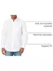 Camisa de manga larga para hombre Amazon transfronteriza, camisa elástica en cuatro direcciones con bolsillos, camisa blanca, ropa para hombre, atuendo profesional sin arrugas