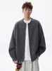 Cardigan Americano de Alta Gama con Cuello Redondo para Hombre, Tendencia de Otoño, Marca, Holgado, Versátil, Casual, Tejido, Ropa de Abrigo