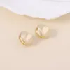 Diseño de hebilla de oreja de personalidad de cuadrilátero geométrico francés retro transfronterizo, moda nicho, estilo versátil para el día a día