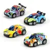 Aleación graffiti fuerza de retroceso modelo de coche carreras de coches versión Q modelo de simulación coche para niño juguetes para niños transfronterizos