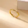 Venda Quente Transfronteiriça Anel de Abertura Coração de Amor de Luxo Leve Design Exagerado Anel Flor Zircônia Laço Fornecedor de Joias