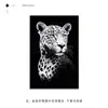 Pintura decorativa minimalista en blanco y negro de leopardo para sala de estar, sofá, pasillo, corredor y pasillo, arte con una estética de alta gama
