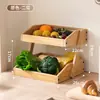 Estante de Almacenamiento de Verduras para Encimera de Cocina, Cesta de Verduras de Mesa, Estante de Verduras para Estufa, Cesta de Almacenamiento de Frutas y Verduras de Múltiples Capas