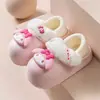 Zapatos de Algodón de Dibujos Animados My Melody Otoño/Invierno 2025 Nuevo Estilo Forro de Felpa Caliente Tacón Desmontable Impermeables Antideslizantes Zapatos de Algodón para Mujer