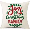 Juego de Fundas de Almohada Transfronterizas para Navidad Europea y Americana, Funda para Cojín de Sofá de Sala de Estar, Funda para Almohada de Cintura con Reno Papá Noel Árbol, Suministro de Fábrica