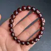 India Sándalo Rojo Hoja Pequeña Pulsera de Cuentas Barril Estrella Dorada Completa Sándalo Tipo Antiguo Pulsera de 108 Cuentas para Hombres y Mujeres Juguete Cultural de Madera Cuentas Budistas