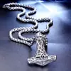 2019 Nova personalidade Martelo de Thor pingente dominador masculino aço titânio colar joias atacado