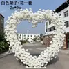 Decoración de Arco con Forma de Corazón para Celebración de Boda Arreglo Floral para Boda Flores Artificiales Flores Falsas Arco de Hierro con Forma de Corazón para Propuesta